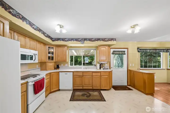 Back door leads to a covered patio. All major Kitchen appliances included.