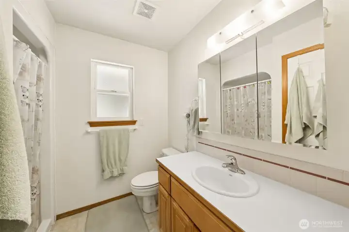 Private Bath off the Primary Suite w/walk-in shower.