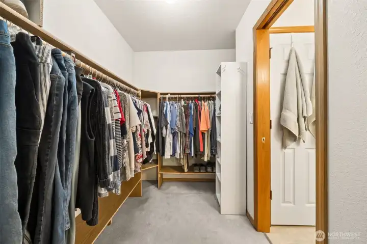 Large walk-in closet.