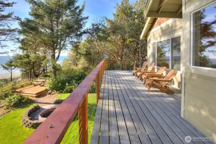 ...and large, deck to take in the beautiful sea view.