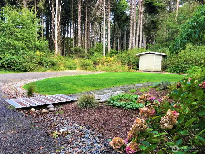 The property is lush and private.