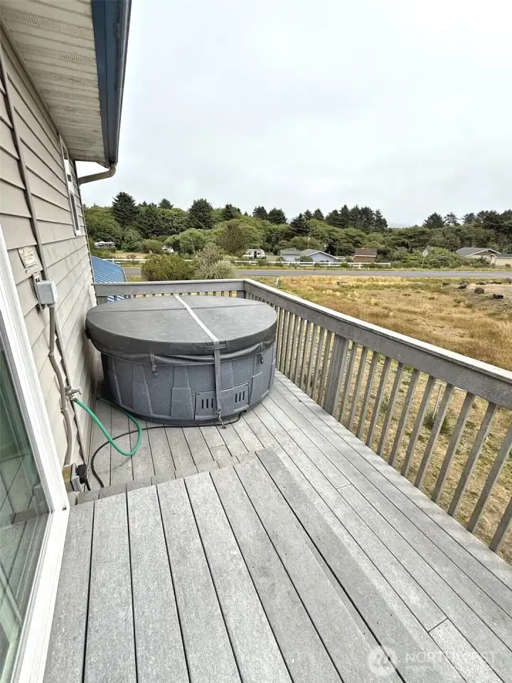 Hot tub just off the main living area!
