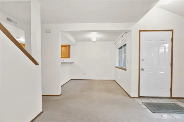 Living room and dining room.