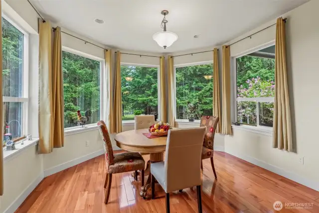 Breakfast area off kitchen and great room