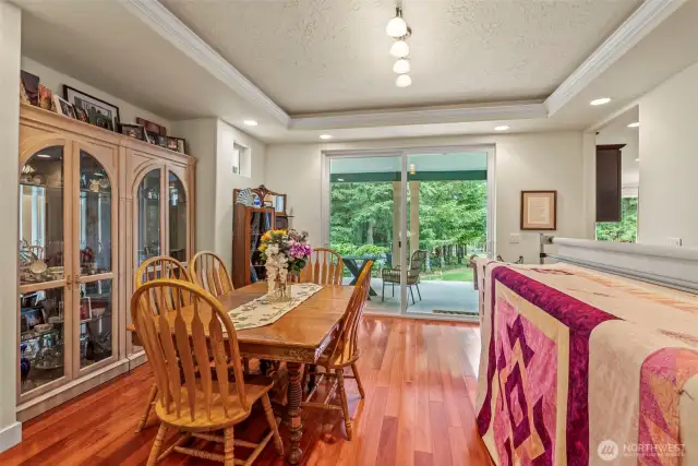 Formal Dining Room with slider off the back covered deck