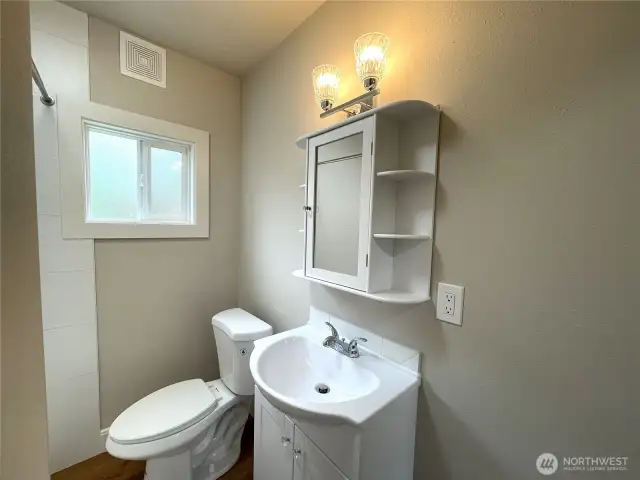 The bathroom has been fully remodeled. Everything is brand new. Be the first to use the facilities!