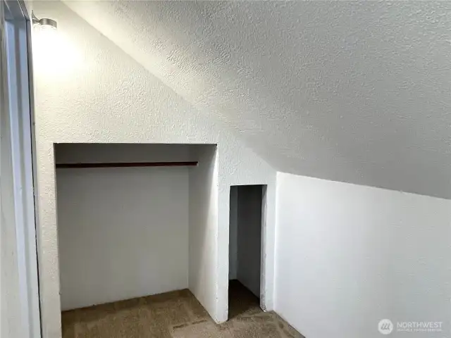 Here is the closet in the upper fourth bedroom.