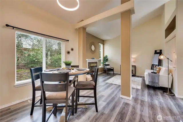 Looking from dining to living room