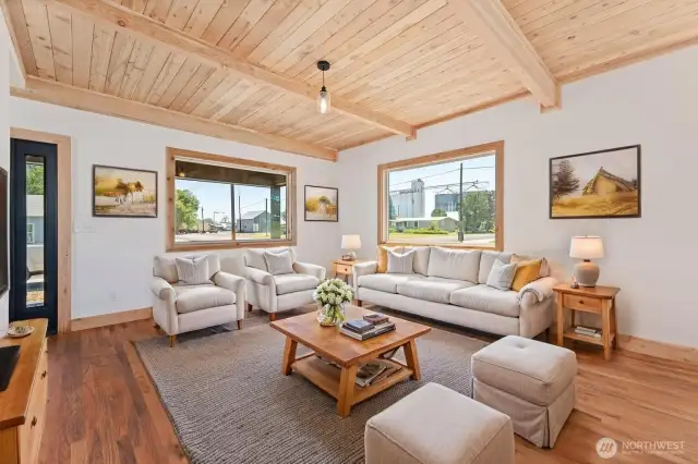 Great room virtually staged