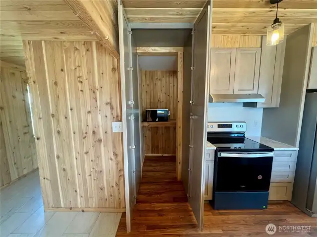 Hidden walk in pantry