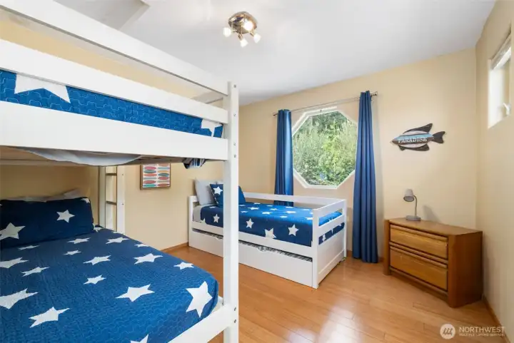 Perfect upstairs bunk room.