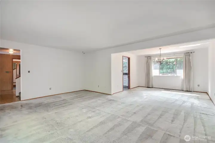 Living Room opens to Dining Room