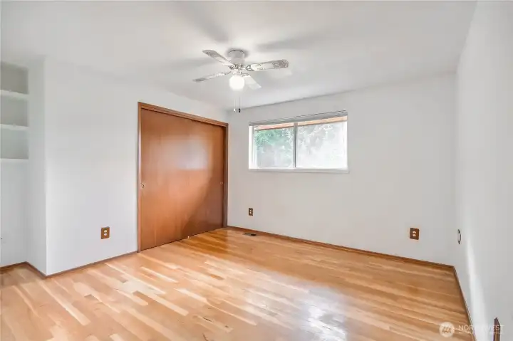 Bedroom with Hardwoods