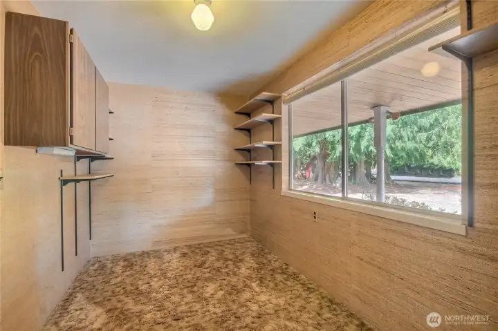 This is the utility off of Family Room, was used for Office.