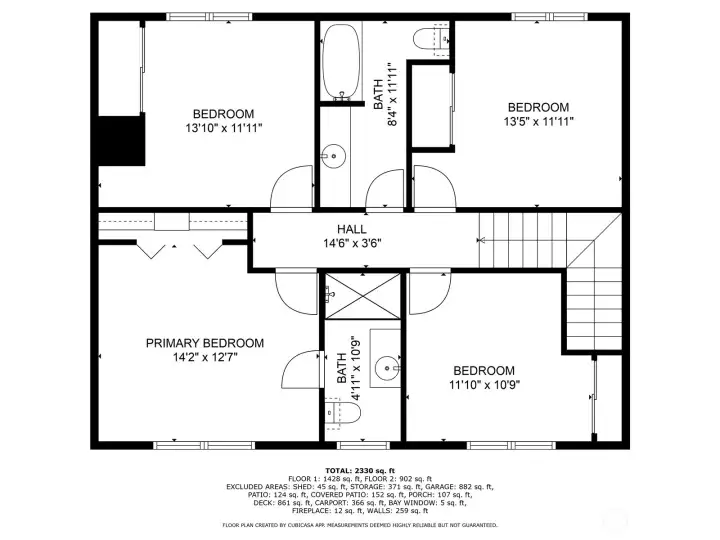 Upstairs layout