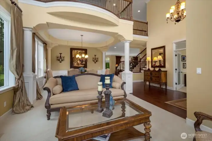 Formal Living area with views to the expansive yard