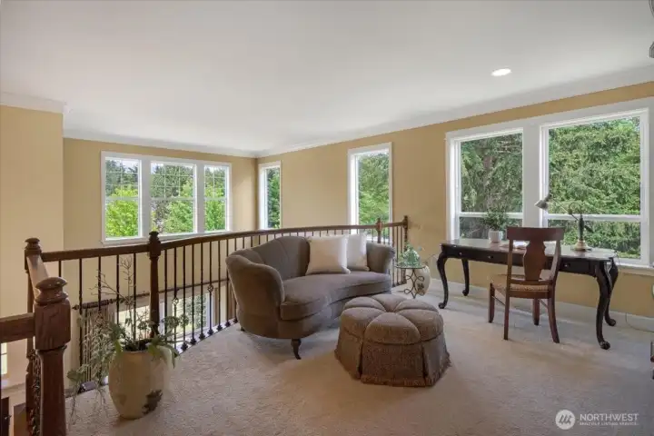 Then there is a loft area which overlooks the entry and formal spaces.  A perfect place for a book worm!