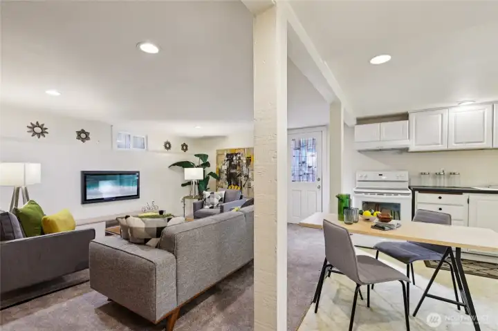 Kitchen and living room areas of the ADU