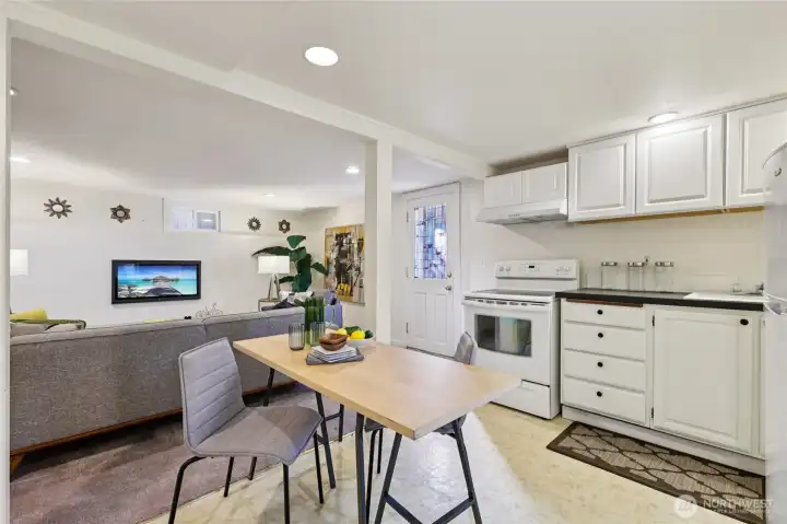 Kitchen area open to main living room area.