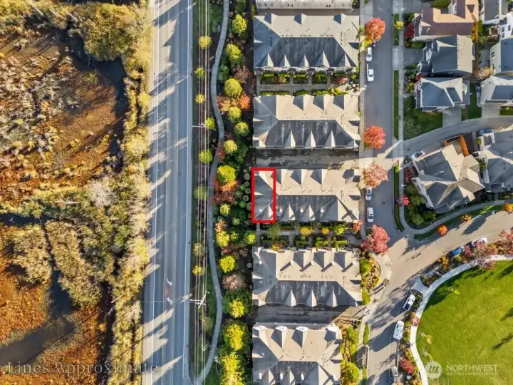 This is an end unit located right next to the walking trail.