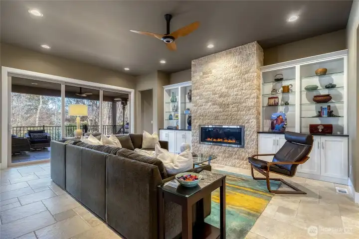 Living Room with Secluded Views