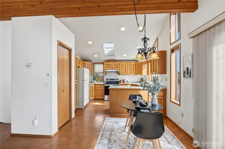 The open concept main level lends ease to daily routines.