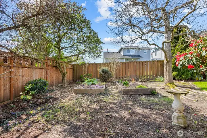 Enjoy the usable and fully fenced backyard.