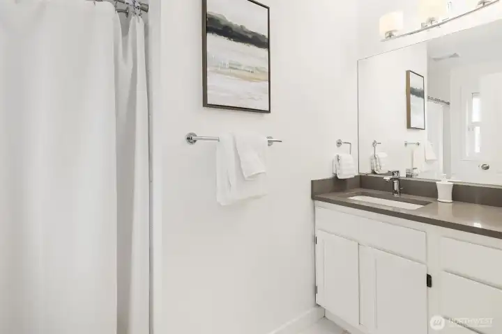 Bath off of bedroom 2.