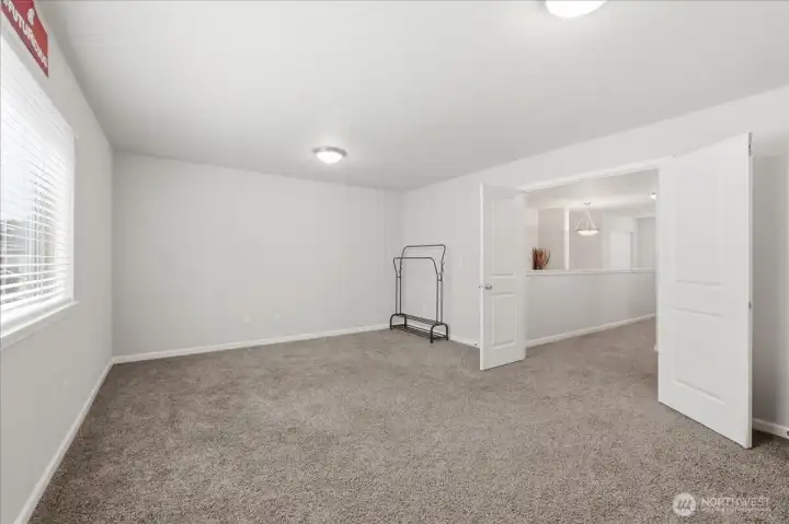 Bonus room with double doors