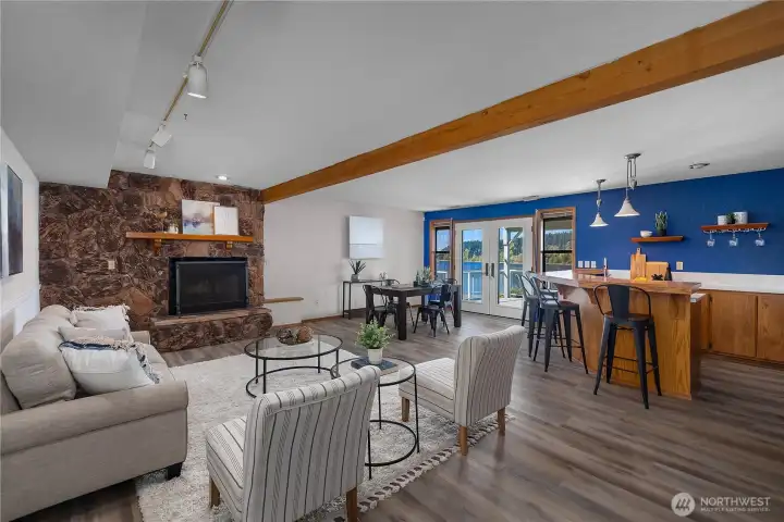 Expansive family room is ideal for entertaining, relaxing, or multi-generational living.