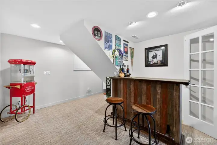 The walk-out basement provides the same spectacular views as the main level.....