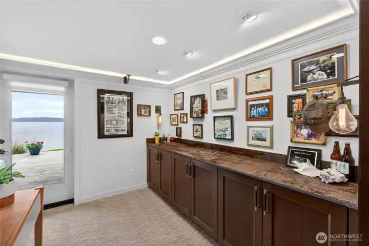 and many built-ins, all set up for the big game.