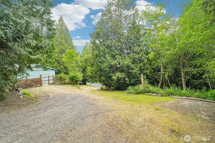 Parking area off of driveway