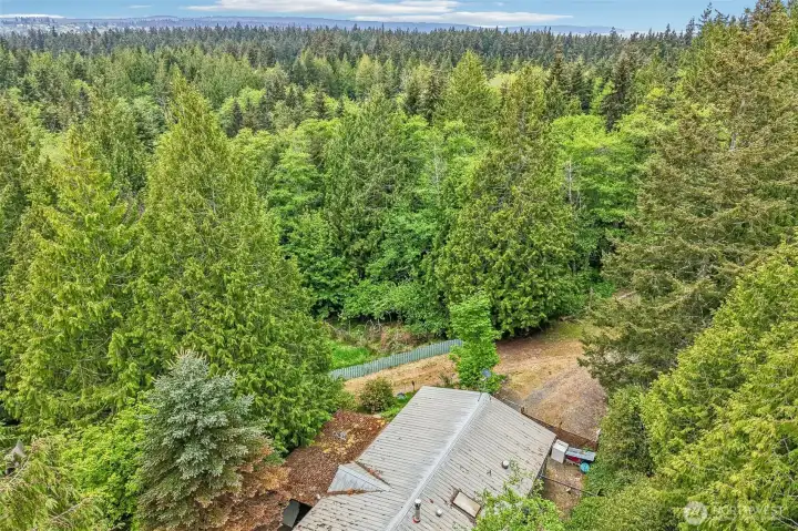 View from above looking North