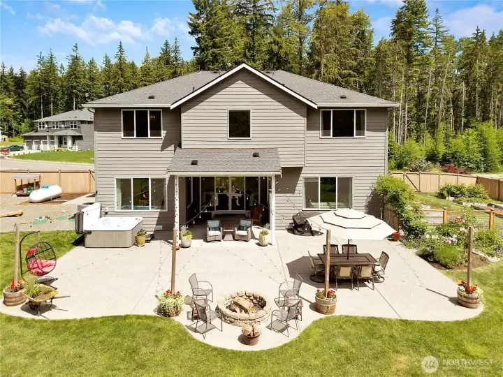 Oversized Patio for Entertaining.