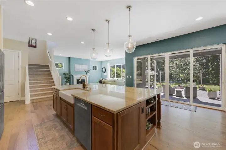 Oversized Kitchen Island.
