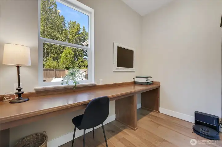 Office nook off dining room before garage.