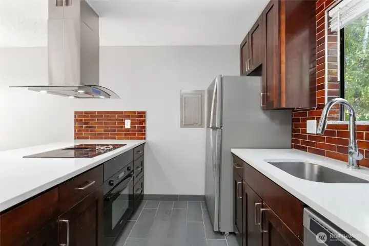 Galley style kitchen