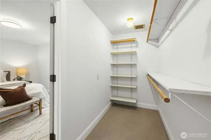 Owner's suite walk-in closet. Owner's suite walk-in closet.