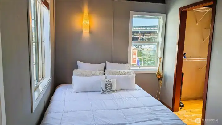 Bedroom with door to separate from living area, walk-in closet and ensuite bathroom Bedroom with door to separate from living area, walk-in closet and ensuite bathroom