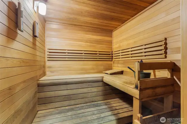 Dry sauna.