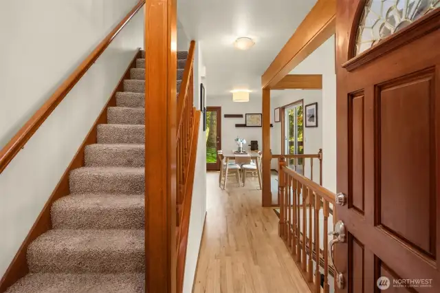 Bright welcoming entry.