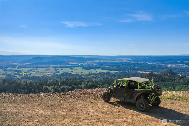 View of Monroe with the Puget Sound in the distance.