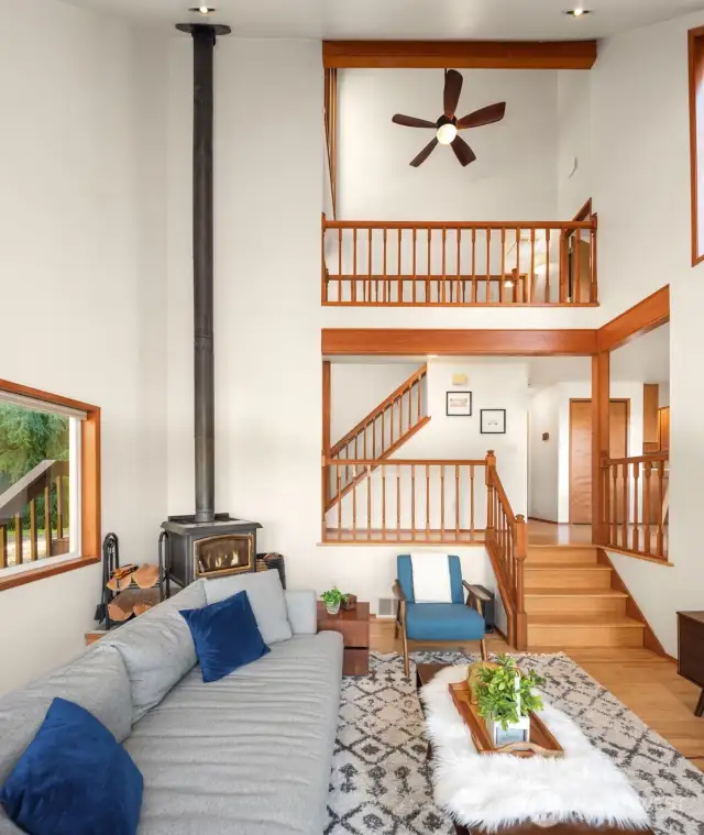 Natural light cascades throughout home.
