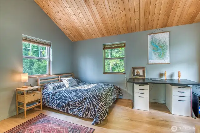 The third bedroom is large with plenty of room for an additional office space where you can access fiber optic internet and work remotely.