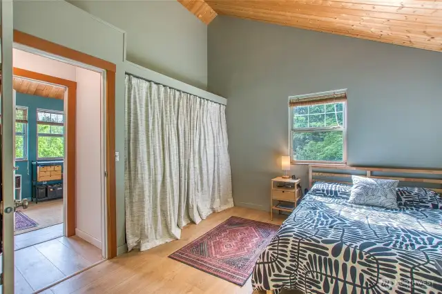 Both bedrooms upstairs have extra loft space over the closets for additional storage.