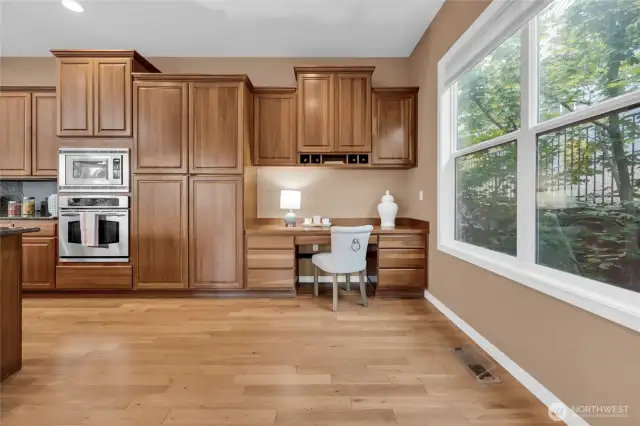 Built In desk in Kitchen.
