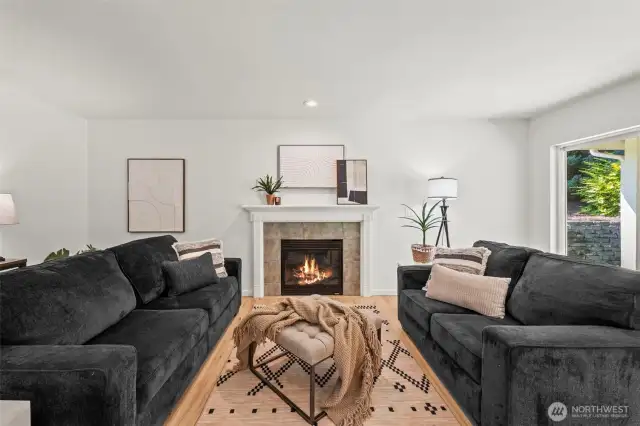 Enjoy curling up next to the fire, tv and this quiet neighborhood