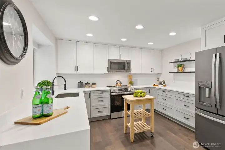 Beautifully remodeled kitchen.