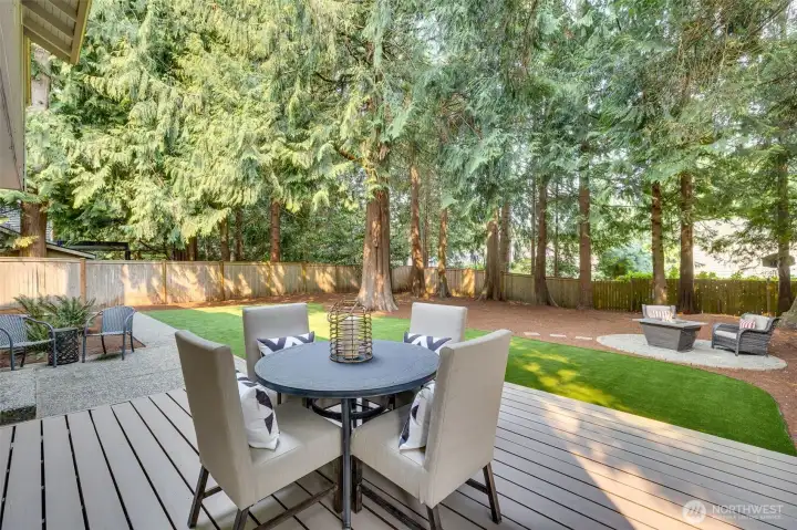 Entertainment size deck.